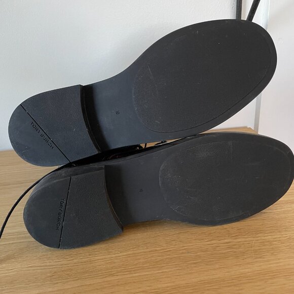 Tory Burch Crocodile effect leather combat boots Size 10 - Picture 5 of 9